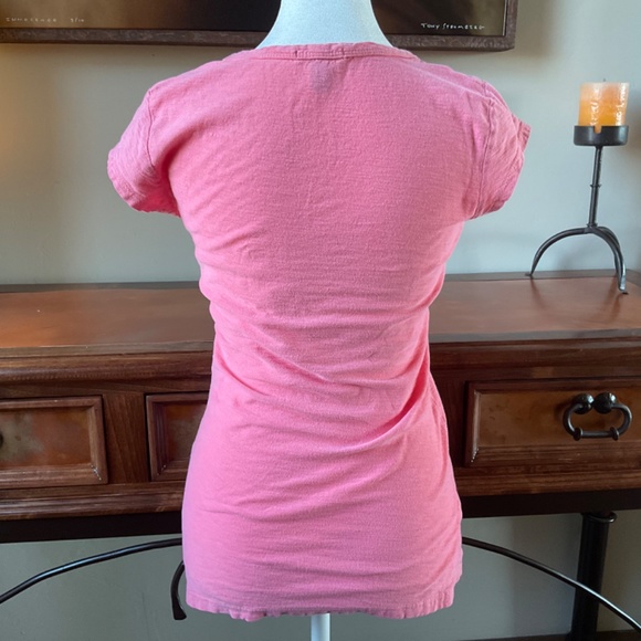 FANG Butterfly Short Sleeve Tee. Orangish-Pink. Size M - Picture 5 of 9